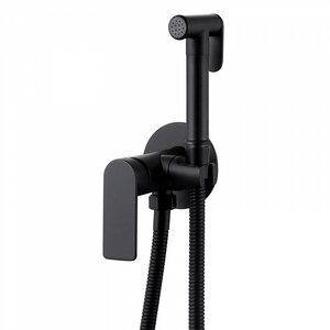 Изображение товара Гигиенический душ Abber Weiss Insel AF8025B, со смесителем, черный матовый
