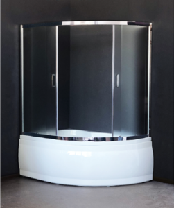 Изображение товара Шторка для ванны Royal Bath Alpine RB170ALP-C-CH, 170 см, стекло матовое, профиль хром