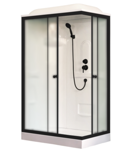 Изображение товара Душевая кабина Royal Bath RB8120HP1-M-BL-L/RB8120HP1-M-BL-R, 120 x 80 см, стекло матовое, профиль черный, левая/правая