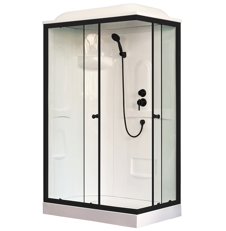 Изображение товара Душевая кабина Royal Bath RB8120HP1-T-BL-L/RB8120HP1-T-BL-R 120x80 см с раздвижными дверями