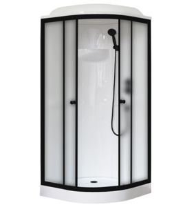 Изображение товара Душевая кабина Royal Bath RB90HK1-M-BL, 90 х 90 см, стекло матовое, профиль черный