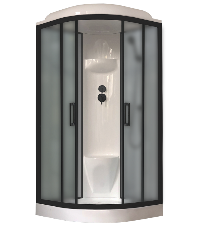 Изображение товара Душевая кабина Royal Bath RB100HK6-GC-BL, 100x100 см, матовое стекло