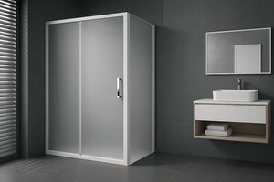 Изображение товара Душевой уголок Royal Bath Accord RB7105HPS-C, 105 x 70 см, стекло матовое, профиль белый
