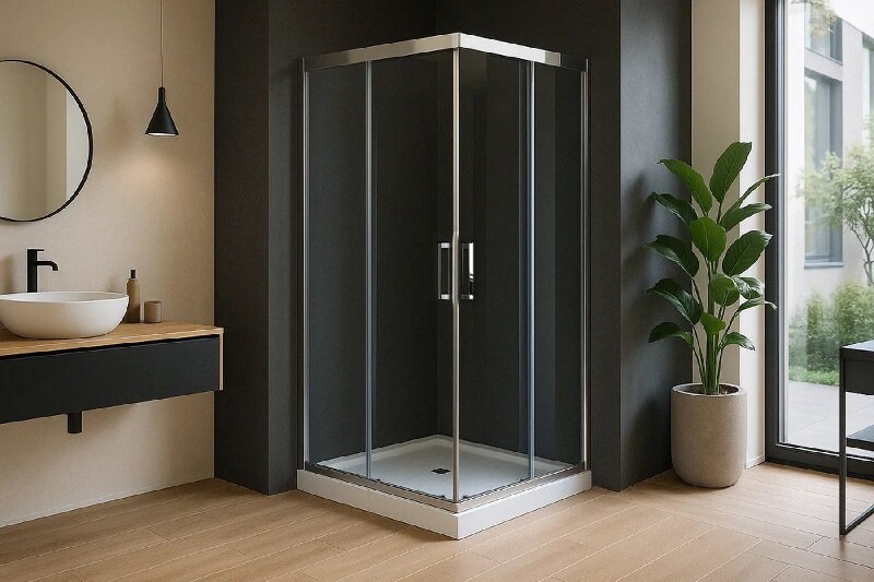 Изображение товара Душевой уголок Royal Bath RB85HPD-T-CH, 85 х 85 см, стекло прозрачное, профиль хром Изображение товара Душевой уголок Royal Bath RB85HPD-T-CH, 85 х 85 см, стекло прозрачное, профиль хром