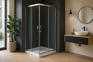 Изображение товара Душевой уголок Royal Bath RB95HPD-T-CH, 95 х 95 см, стекло прозрачное, профиль хром