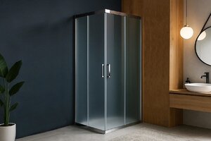 Изображение товара Душевой уголок Royal Bath RB9580HPD-C-CH, 80 х 95 см, стекло матовое, профиль хром