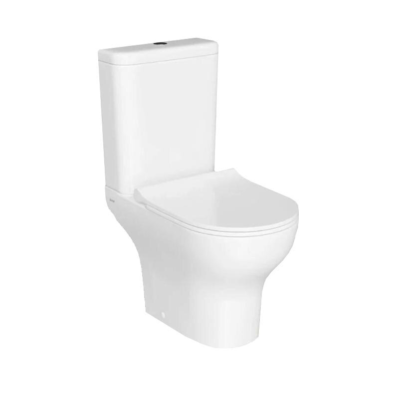 Изображение товара Напольный безободковый унитаз Vitra Zentrum 9824B003-7219 белый с двумя режимами сливов Изображение товара Напольный безободковый унитаз Vitra Zentrum 9824B003-7219 белый с двумя режимами сливов