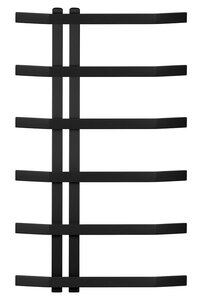 Изображение товара Полотенцесушитель водяной Secado Милето, 4673739253359, ширина 50 см, высота 80 см, подключение универсальное 7 см, черный матовый, 80x7x50