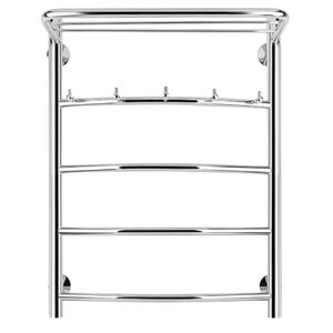 Изображение товара Полотенцесушитель водяной Secado Милан 1 КСП 4603777444785, ширина 40 см, высота 60 см, нижнее подключение 40 см, с полкой, цвет хром