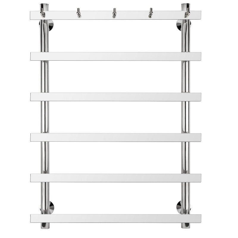 Изображение товара Полотенцесушитель водяной Secado Понтида 1 К 4603759401898, ширина 60 см, высота 80 см, нижнее подключение 50 см, цвет хром, 80x50x60