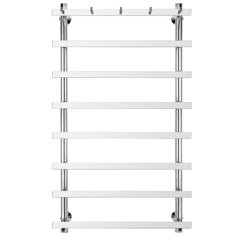 Изображение товара Полотенцесушитель водяной Secado Понтида 1 К 4603759401966, ширина 70 см, высота 100 см, нижнее подключение 60 см, цвет хром, 100x60x70