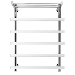 Изображение товара Полотенцесушитель водяной Secado Понтида 1 СП 4603759403403, ширина 60 см, высота 80 см, нижнее подключение 50 см, с полкой, цвет хром, 80x50x60