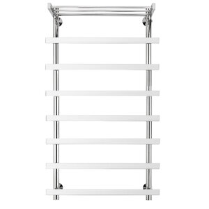 Изображение товара Полотенцесушитель водяной Secado Понтида 1 СП 4603777447526, ширина 50 см, высота 100 см, нижнее подключение 40 см, с полкой, цвет хром, 100x40x50