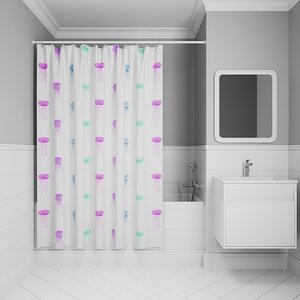 Изображение товара Штора для ванной комнаты Iddis Base BO03P18i11 180 x 200 см полиэстер белая водоотталкивающая