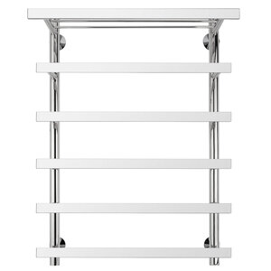 Изображение товара Полотенцесушитель водяной Secado Понтида 7 СП 4603777447960, ширина 70 см, высота 80 см, нижнее подключение 60 см, с полкой, цвет хром, 80x60x70