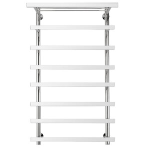 Изображение товара Полотенцесушитель водяной Secado Понтида 7 СП 4603777447984, ширина 70 см, высота 100 см, нижнее подключение 60 см, с полкой, цвет хром, 100x60x70