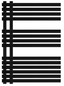 Изображение товара Полотенцесушитель водяной Secado Коредо, 4673739253649, ширина 70 см, высота 80 см, подключение универсальное 7 см, черный матовый, 80x7x70