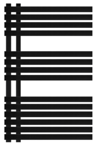 Изображение товара Полотенцесушитель водяной Secado Коредо, 4673739253663, ширина 60 см, высота 100 см, подключение универсальное 7 см, черный матовый, 100x7x60