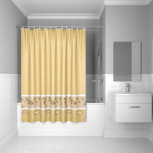 Изображение товара Штора для ванной комнаты Iddis Basic B52P218i11, 200 x 180 см, полиэстер, желтая