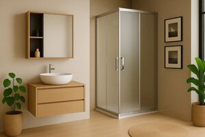 Изображение товара Душевой уголок Royal Bath RB115HPD-C-ST, 115 х 115 см, стекло матовое, профиль сатин