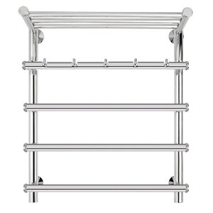 Изображение товара Полотенцесушитель водяной Secado Турин 1 КСП 4603777446888, ширина 60 см, высота 60 см, нижнее подключение 60 см, с полкой, цвет хром, 60x60x70