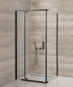 Изображение товара Душевой уголок Royal Bath RB7080HPVD-T-BL, 80 x 70 см, стекло прозрачное, профиль черный