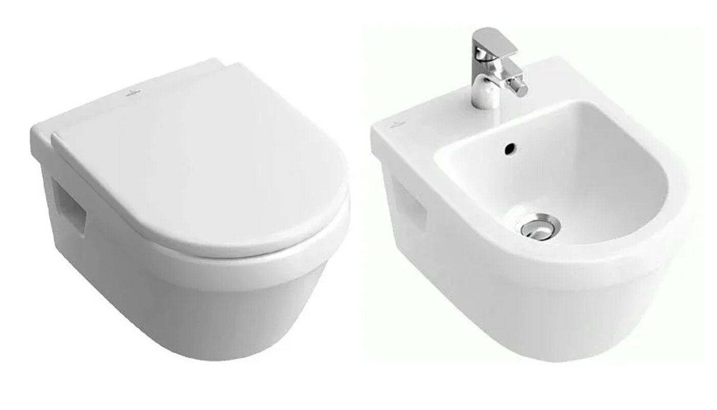 Изображение товара Комплект подвесного унитаза с биде Villeroy&Boch Omnia 5484 0001/56601001, белый Изображение товара Комплект подвесного унитаза с биде Villeroy&Boch Omnia 5484 0001/56601001, белый