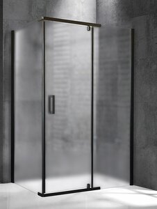 Изображение товара Душевой уголок Royal Bath RB9120HPVD-C-BL 120x90 см с матовым стеклом и черным профилем