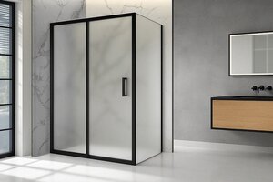 Изображение товара Душевой уголок Royal Bath Accord RB7100HPS-C-BL, 100 x 70 см, стекло матовое, профиль черный