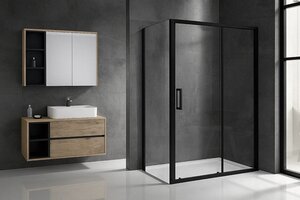 Изображение товара Душевой уголок Royal Bath Accord RB85140HPS-Т-BL, 140 x 85 см, стекло прозрачное, профиль черный