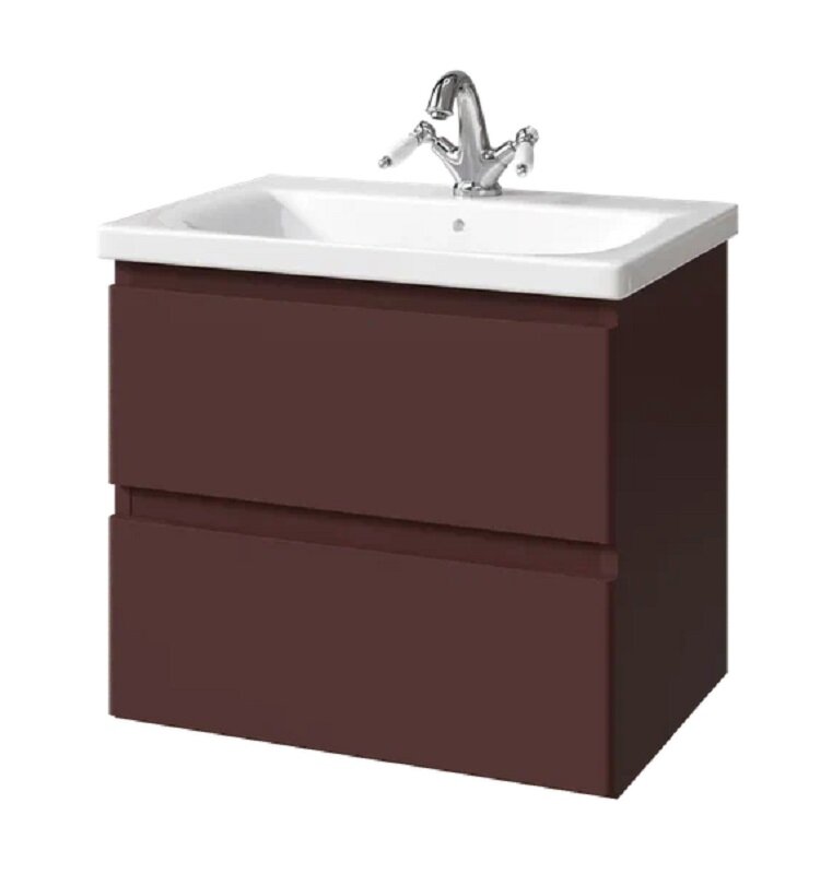 Изображение товара Подвесная тумба под раковину Caprigo Forte 65 см шоколад МДФ эмаль