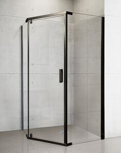 Изображение товара Душевой уголок Royal Bath RB90TR-T-BL, 90 x 90 см, стекло прозрачное, профиль черный