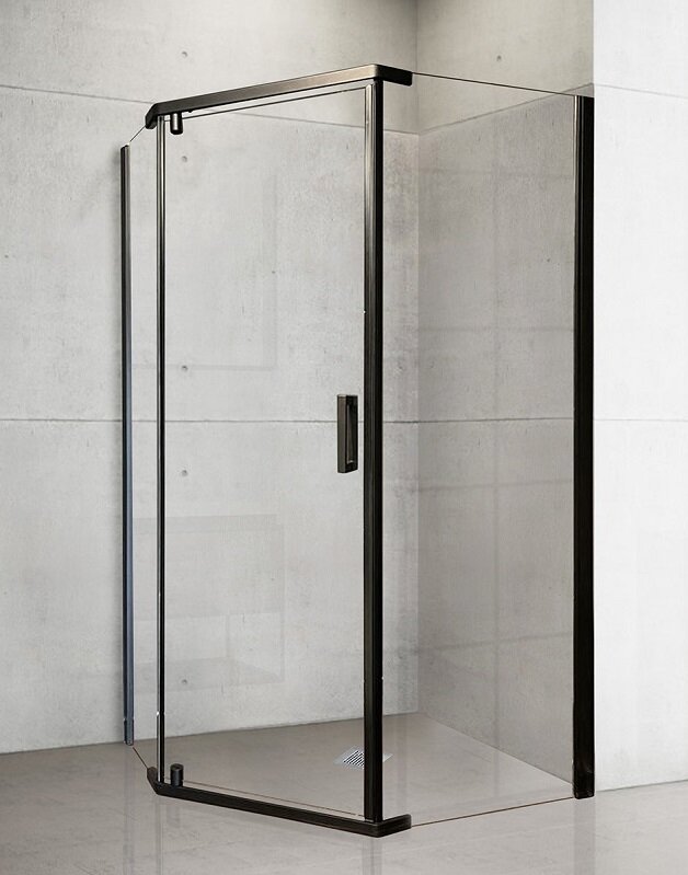 Изображение товара Душевой уголок Royal Bath RB1290TR-T-BL 90x120 см с прозрачным стеклом и черным профилем