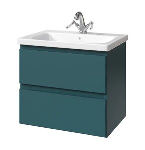 Изображение товара Тумба под раковину Caprigo Forte 36110-SF013, 65 см подвесная, изумрудно-бирюзовый