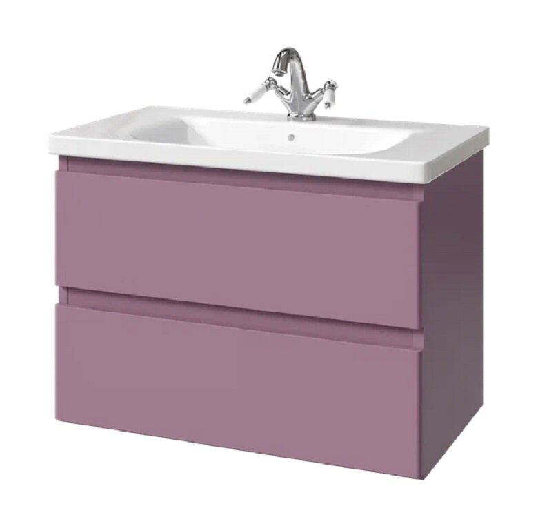 Изображение товара Тумба под раковину Caprigo Forte 80 см подвесная лиловая эмаль МДФ