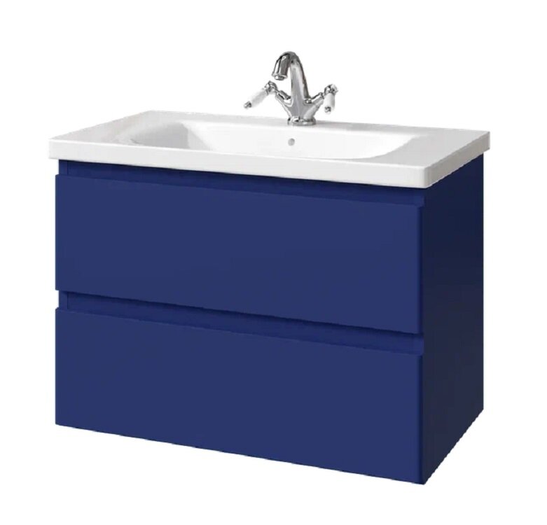 Изображение товара Тумба под раковину Caprigo Forte 80 см с ящиками и эмалью, подвесная