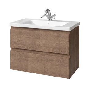 Изображение товара Тумба под раковину Caprigo Forte 36112-RF15, 80 см подвесная, светлый орех