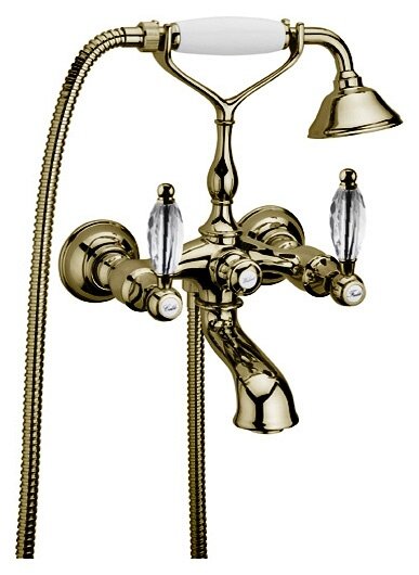 Изображение товара Смеситель для ванны Webert Alexandra с душем и ручками Swarovski