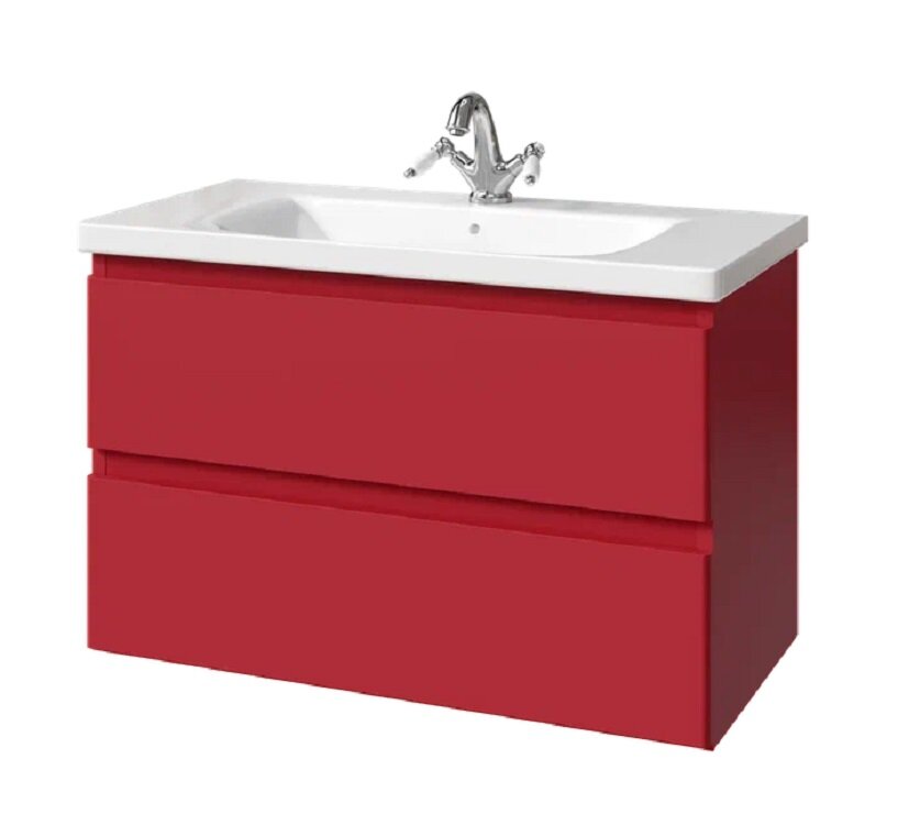 Изображение товара Тумба под раковину Caprigo Forte 36113eml-017.000.00.20 90 см красная
