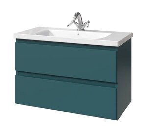 Изображение товара Тумба под раковину Caprigo Forte 36113-SF013, 90 см подвесная, изумрудно-бирюзовый