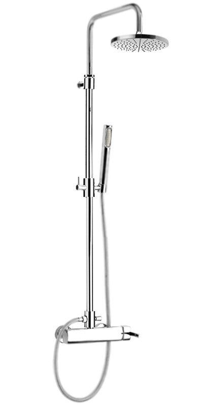 Изображение товара Душевая система Webert Azeta AZ870105015METAL с верхним душем и керамическим картриджем хром