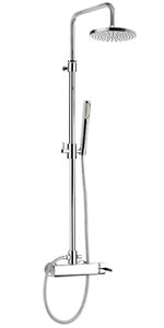 Изображение товара Душевая система Webert Azeta AZ870105015METAL с верхним душем и керамическим картриджем хром