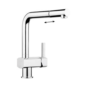 Изображение товара Смеситель для кухни Webert Azeta AZ940302015 с выдвижным изливом хром