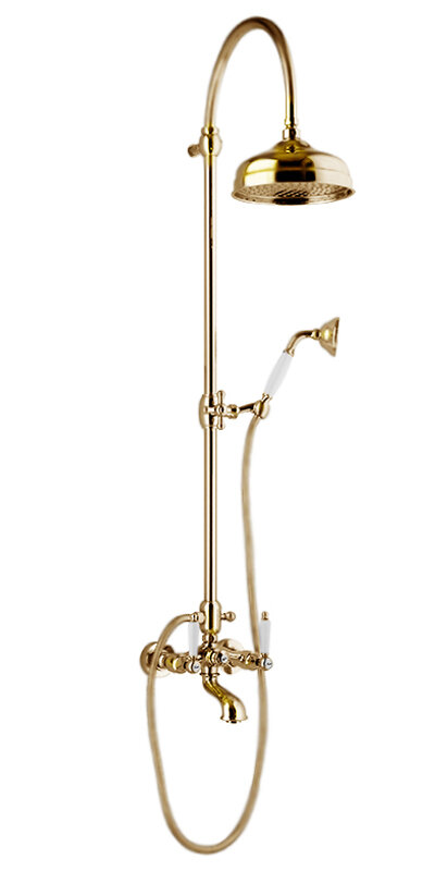 Изображение товара Душевая система Webert Dorian DO721208010 золото с верхним душем 20 см