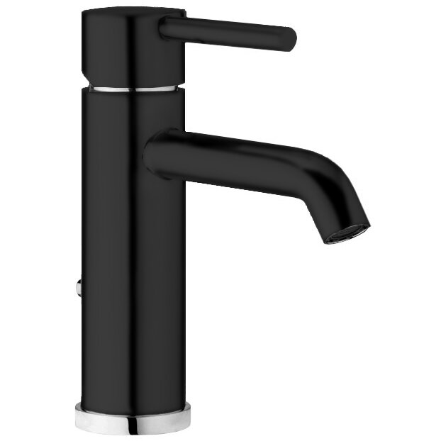 Изображение товара Смеситель для раковины Webert Elio EL830102560 c донным клапаном, черный матовый