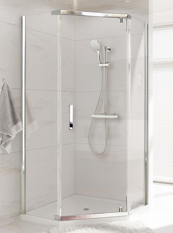 Изображение товара Душевой уголок Royal Bath RB1210TR-T-CH 120x100 см, стекло прозрачное, хром профиль