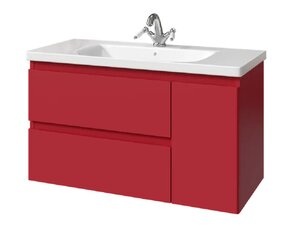 Изображение товара Тумба под раковину Caprigo Forte 36115R 100 см подвесная красная