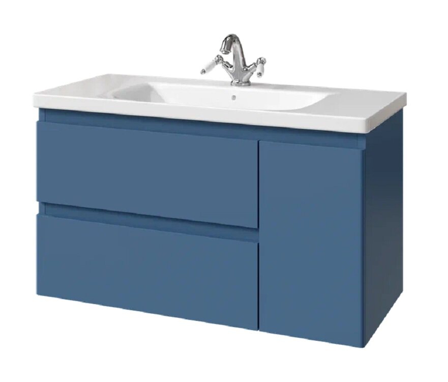 Изображение товара Тумба под раковину Caprigo Forte 36115R 100 см подвесная бриллиантово-синяя