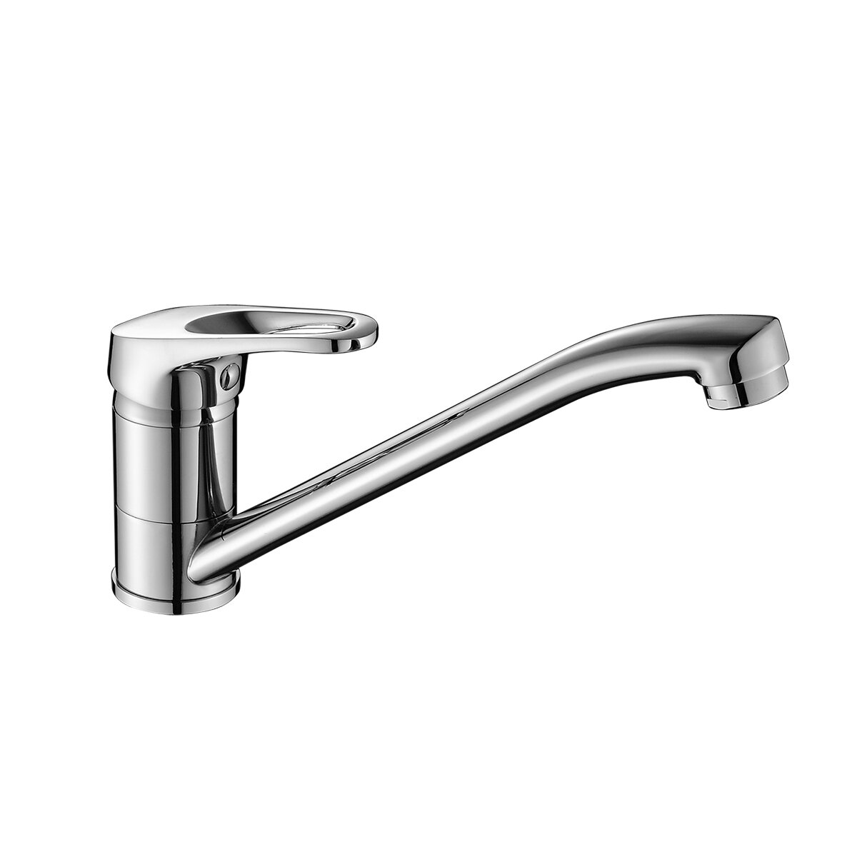 Изображение товара Кухонный смеситель Decoroom DR21018 хром однорычажный с поворотным изливом