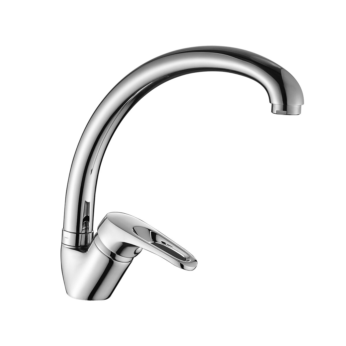 Изображение товара Смеситель кухонный Decoroom DR21021 хром однорычажный с поворотным изливом